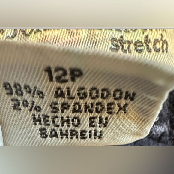 St. John's Bay Womens Mid Rise Bootcut Corduroy Stretch Pant. Navy Size 12P - Picture 7 of 7